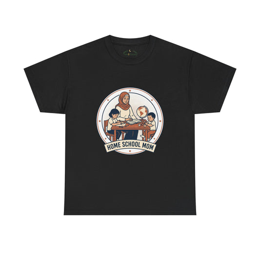 Muslim Home School Mom Tee — Cute Retro Mom & Kids Homeschool Graphic T-Shirt