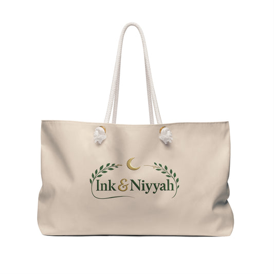 Weekender Bag — "Make Time for Your Soul" Travel Tote with Nature Retreat Design