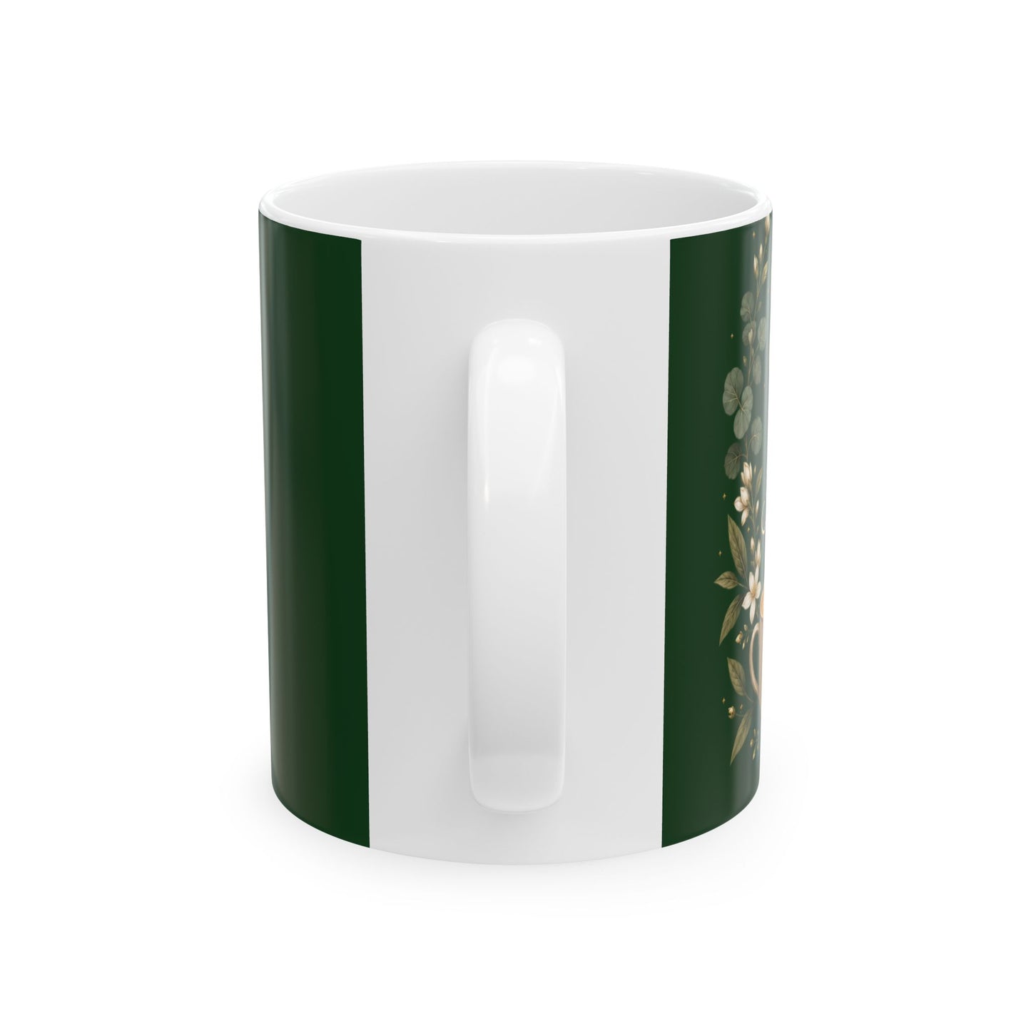 Ceramic Mug — "Coffee, Tea, or a Quiet Evening" Floral Booklover Mug (11oz/15oz)