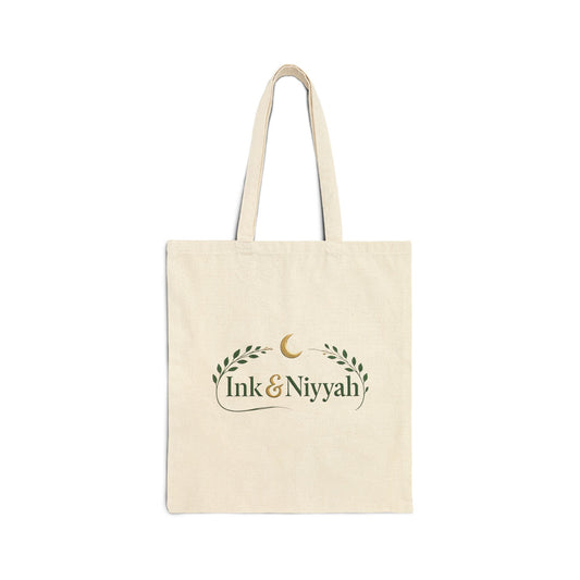Tote Bag — 'Barakah in the Little Things' / 'Ink & Niyyah' Cotton Canvas Tote