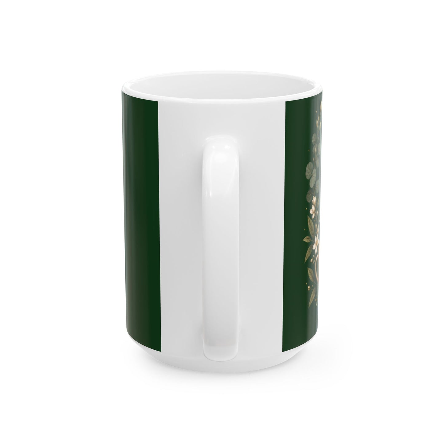 Ceramic Mug — "Coffee, Tea, or a Quiet Evening" Floral Booklover Mug (11oz/15oz)