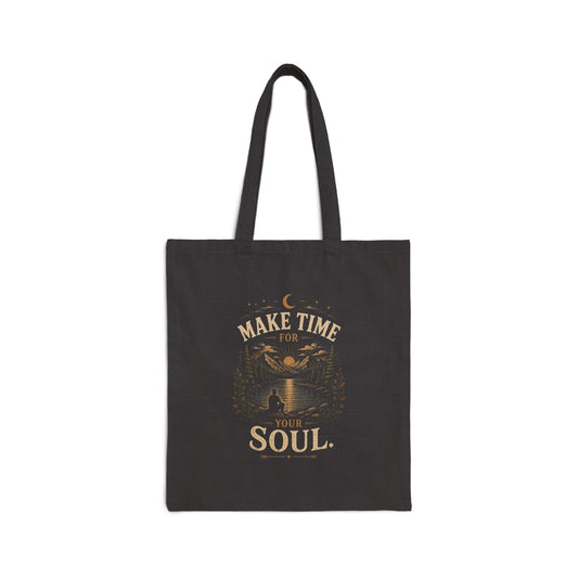 Make Time for Your Soul Canvas Tote — Mindful Moonlight Eco Bag