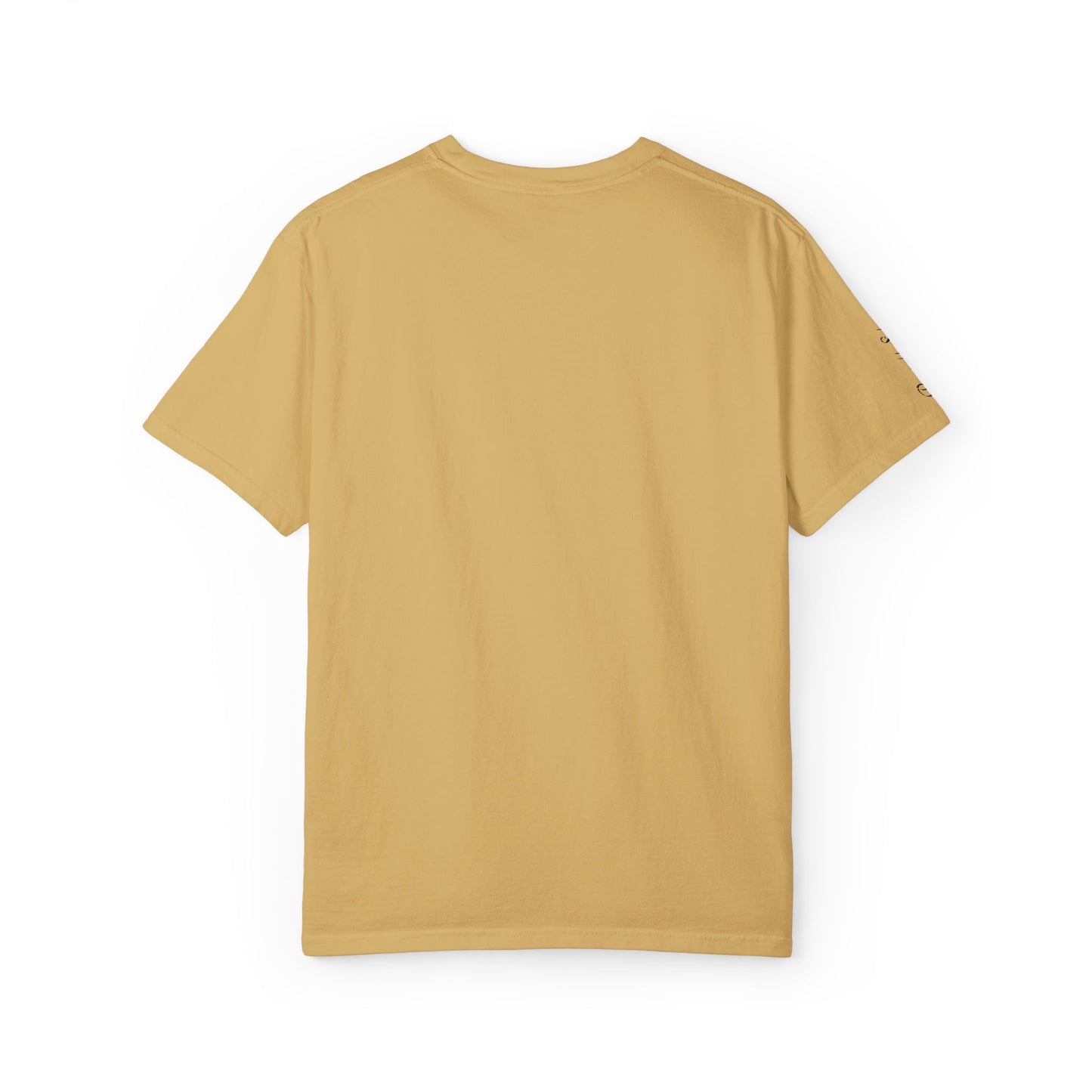 Embroidered gold "Baba" Script Chest T-shirt